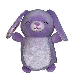 Squishmallows Lavender Hugmees Bunny Plush w/ Fuzzy Belly Dazzle Ears Easter 11"